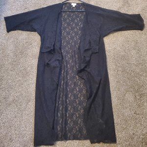 LulaRoe Black Lace Kimono/ cover up